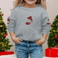 thumbnail image 2 of Chandail à Capuchon et Chandails en Molleton pour Filles - Automne Hiver Imprimé de Noël Col Rond Manches Longues Chandail en Molleton Décontracté pour Filles, 2 of 4