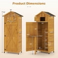 thumbnail image 3 of Costway Garden Storage Shed Outdoor Lockable Storage Cabinet Tool Organizer with Shelves, 3 of 10