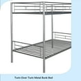 thumbnail image 6 of Twin Over Twin Metal Bunk Bed (Silver), 6 of 13