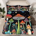 thumbnail image 2 of Homewish Colorful Mushroom Full Size Sheets 4-Piece for Teens Boys Girls,Bohemian Boho Breathable Bed Sheets,Exotic Style Lightweight Sheet Sets,Breathable Home Decor, 2 of 7