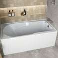 thumbnail image 3 of Streamline GA-309-20-BGL 60 in. x 32 in. Acrylic Right-Hand Drain Alcove Bathtub in Glossy White With External Drain in Brushed Gold, 3 of 5