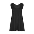 thumbnail image 6 of Besolor Women's Summer Sleeveless Tank Dress Crewneck Backless Sundress Casual Pleated Beach Mini Dress with Pockets, 6 of 8