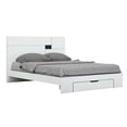 thumbnail image 2 of 60'' X 80''  X 43'' Modern Queen White High Gloss Bed, 2 of 2