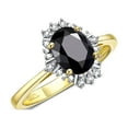 thumbnail image 4 of RYLOS Rings for Women 14K Yellow Gold Ring with 7X5MM Oval Gemstone &  Sparkling Diamonds October Onyx Jewelry Size 5, 4 of 8