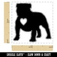 thumbnail image 2 of Bulldog English British Dog with Heart Self-Inking Rubber Stamp Ink Stamper - Orange Ink - Small 1 Inch, 2 of 7