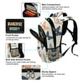 thumbnail image 5 of FORMRS Unisex Backpack Elementary School Travel Bookbag with Reflective Stripes, Orange Butterflies, 5 of 7
