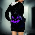 thumbnail image 4 of Taqqpue Halloween Print Hoodie Dress for Women Ghost Pumpkin Witch Mini Dresses Halloween Costume Long Sleeve Outfit Cosplay Halloween Party Dress with Pockets, 4 of 7