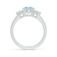thumbnail image 2 of ANGARA Natural Solitaire Oval 1.5 ct Aquamarine and Diamond Promise Ring in 14K White Gold for Women (Size-9x7mm) | March Birthstone, Anniversary, Jewelry Gift for Women | Natural Aquamarine Ring, 2 of 10