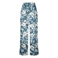 thumbnail image 5 of Haivin Women's Denim-like Print Casual Pants, Button Pockets with Zipper, Long Length for Comfort, Ideal for Daily Wear and Outings, 5 of 6