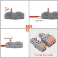 thumbnail image 5 of Compact Lever Splicing Wire Connectors kit 1 in 2,3,5 Out Lever Wire Nut, 10 Pcs Quick Connect Electrical Splicing Kit, 5 of 6