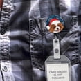 thumbnail image 4 of WIRESTER Retractable Badge Reels with Alligator Swivel Clip & Plastic Card Holder Strap, Round ID Badge Holders for Students, Teachers, Office Workers - Cavalier King Charles Spaniels Dog Happy, 4 of 5