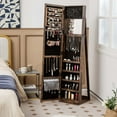 thumbnail image 2 of Costway Armoire à Bijoux Miroir Verrouillable, Organisateur de Rangement Autoportant avec Tablette, 2 of 10