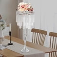 thumbnail image 5 of 31.5Inch Crystal Flower Stand Tall Flower Vase Silver Vases Wedding Road Lead Flower Holders for Wedding Reception Birthday Party Events Home Decor, 5 of 9