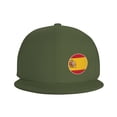 thumbnail image 3 of DouZhe Flat Brim Cap Snapback Hat, Espagnol Drapeau Espagnol Imprime Casquette de Baseball Adulte Vert Réglable, 3 of 6