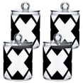 thumbnail image 2 of Black and White Simple Art Translucent Plastic Cans Storage Canisters with Lid Set of 2, 2 of 7