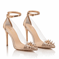 thumbnail image 3 of Frida Rose Gold Women's Slingback Kitten Heels Closed Pointed Toe Backless Wedding Party Dress Pumps Shoes, 3 of 3