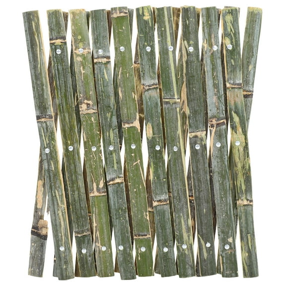 ELAYARD Retractable Outdoor Fence Bamboo Fencing Green Plant Support 1Set