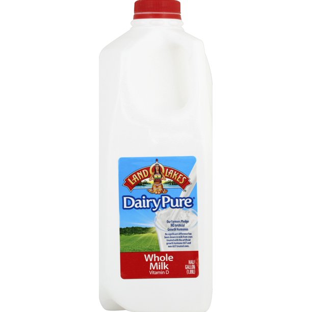 Land O Lakes Whole Milk Half Gallon Walmart Com