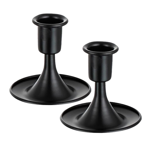 Advancent 2 pack/lote de café única y fragante adición al hogar alrededor del tamaño candelabro de Adviento elegante Decoración del hogar Negro 8.2*8.5 cm