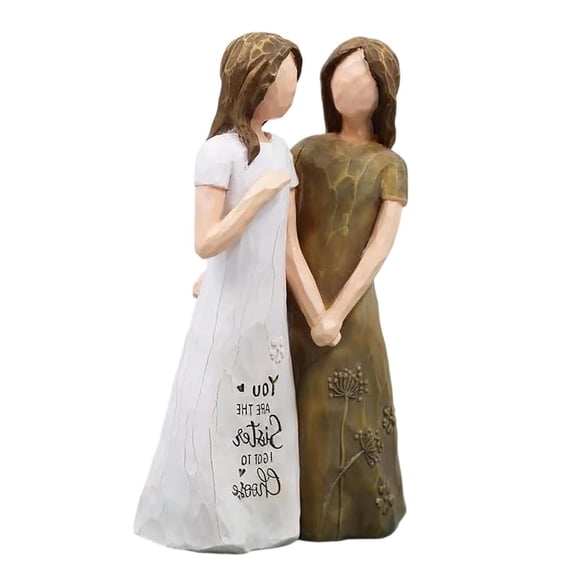 Home Decor, Friend Birthday For Resin Sister Figurines Friend Sister Birthday Ideas Unique For Sisters From Sister Hand Painted Figure Gifts for Women