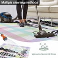 thumbnail image 5 of Happy Easter Outdoor Rug 3x5 Ft - Reversible Patio Rug Outdoor Camping Rugs, Black and White Carrots Colorful Plaid Washable Indoor Outdoor Area Rugs, Non-Slip Outdoor Carpet Runner for Deck/Porch, 5 of 8