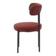 thumbnail image 4 of Set of 2 Metal and Terracotta Boucle Dining Chairs Modern Design Style Dining Room, 4 of 9
