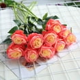 Black Roses Artificial Flowers -12 pcs Realistic Single Long Stem Fake Silk Roses Bouquet for ...