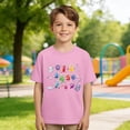 thumbnail image 2 of SHenli Baby Girl Tops Letter Print Cowl Neck Shirt Short Sleeve T Shirt Top Loose Fit Summer Tops Little Girls Clothes Pink 10-11 Years, 2 of 8