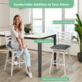 thumbnail image 6 of Costway Swivel Bar Stool, White (Set of 2), 6 of 9