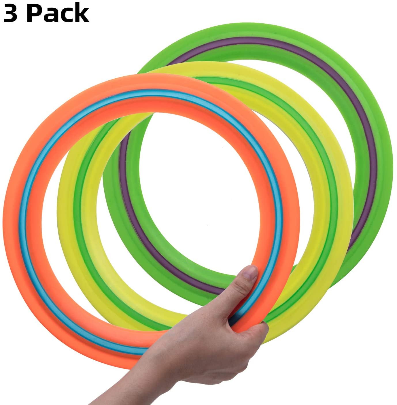 10" Flying Ring Disc Frisbee Flyer Adult Kids Family Outdoor Play Toy 