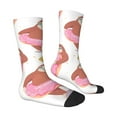thumbnail image 2 of Goofa Sloth with Donuts1 Printed Men's Crew Socks, Soft Durable Breathable Moisture-Wicking with Odor Control Cotton socks, 2 of 9