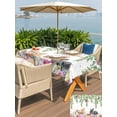 thumbnail image 4 of Outdoor Tablecloth with Umbrella Hole and Zipper, Happy Easter Rectangle Table Cloth 54x80 Inch Waterproof Tablecloth, Cutte Rabbits Eggs Floral Plants Watercolor Picnic Table Cover for Patio Camping, 4 of 7
