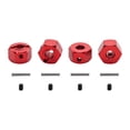 thumbnail image 1 of 4pcs Aleación de aluminio 1:10 Hex Hexy Wheel Hubs Accesorio de accesorio de bricolaje Reemplazar piezas para 1/10 RC Vehículos de automóvil RC Camión rojo, 1 of 8