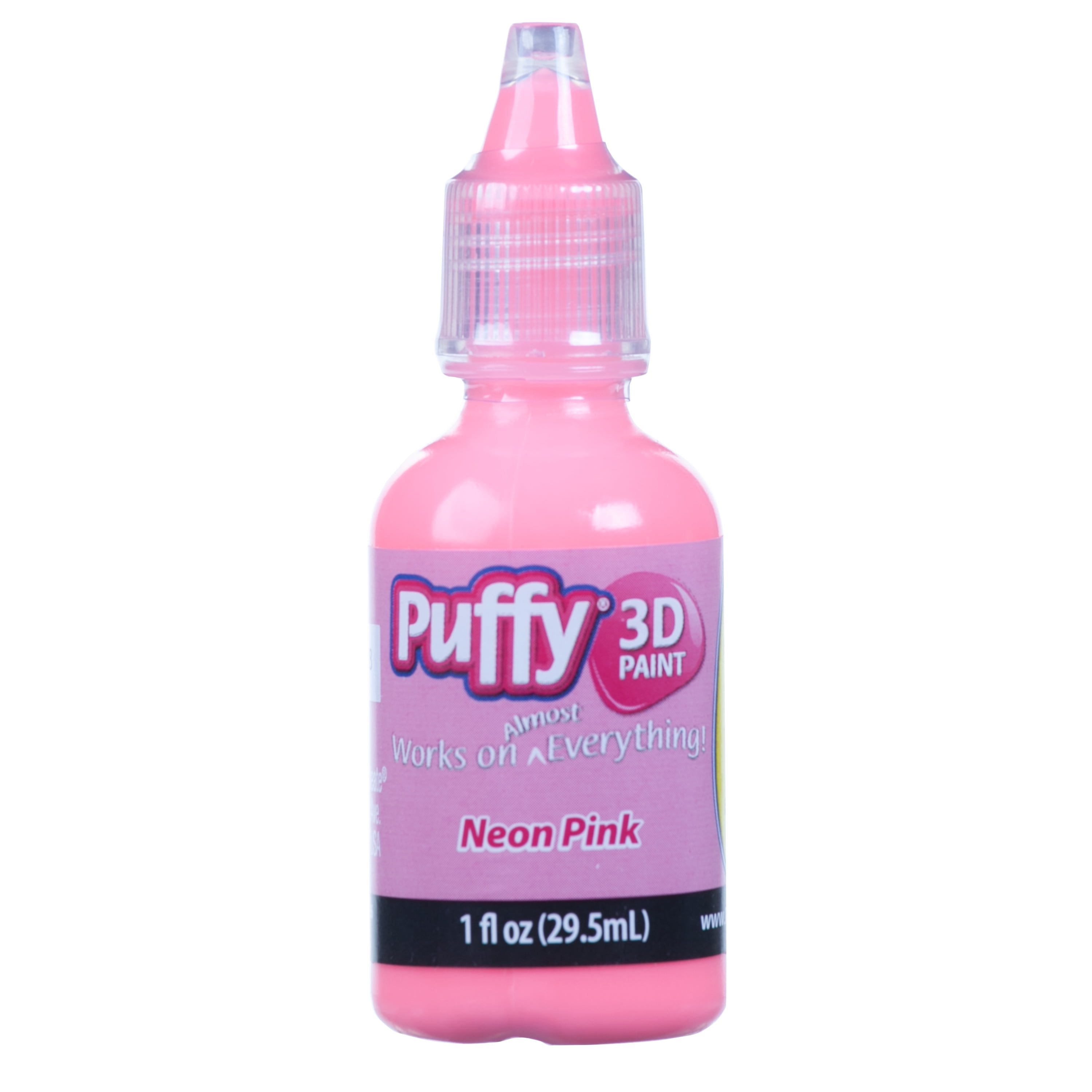 Puffy 3D Puff Paint, Fabric and MultiSurface, Neon Pink, 1 fl oz