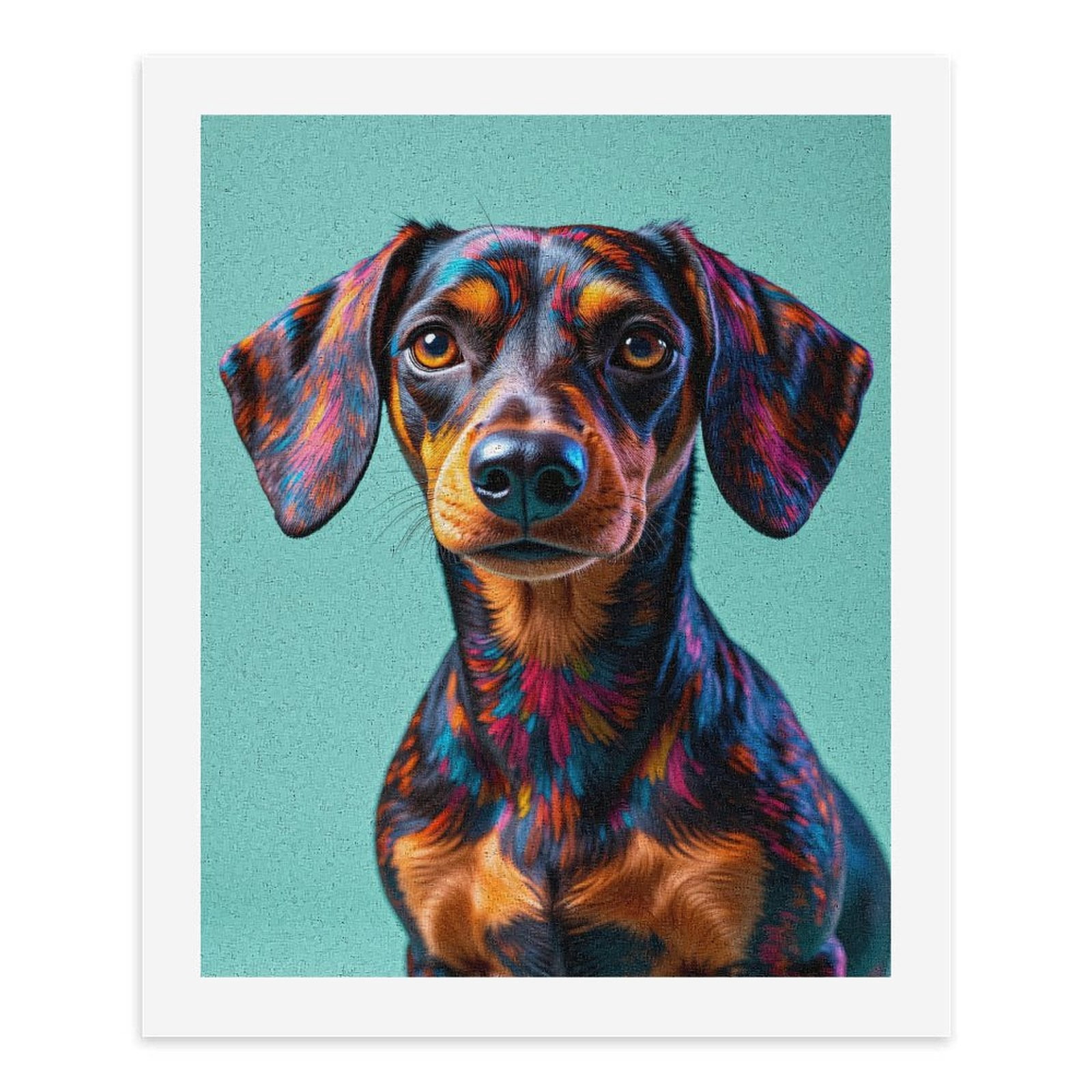 Paint By Numbers Kit for Adults Beginner - DIY Colorful Dog Portrait Art Design Canvas Painting Kits for Adults, Frameless Paint By Number for Adults for Home Wall Decor 16x20 Inch