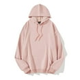 thumbnail image 3 of DHFJKG Hoodies For Women Oversized Plain Sweatshirt Drop Shoulder Loose Fit Long Sleeve Drawstring Casual Pullover Classic Tops, 3 of 3