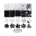 thumbnail image 2 of Polymer Clay Bead Set DIY Fabricación de joyas Negro Hecho Beads Charms para pulseras Cadenas Collar Anillos con Fernando Cuentas de arcilla polimérica, 2 of 8