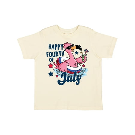 

Inktastic Happy 4th of July with Patriotic Flamingo Gift Toddler Boy or Toddler Girl T-Shirt
