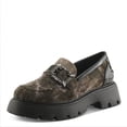thumbnail image 2 of PATRIZIA MORHUA Women’s Velvet Loafer – Crystal Buckle Slip-On Platform with Chunky Lug Sole, 2 of 9