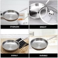 thumbnail image 4 of 1 Pce Poêles Antiadhésives Poêle à Frire Cuisine Acier Inoxydable Poêle de Cuisson pour Déjeuner, 4 of 8