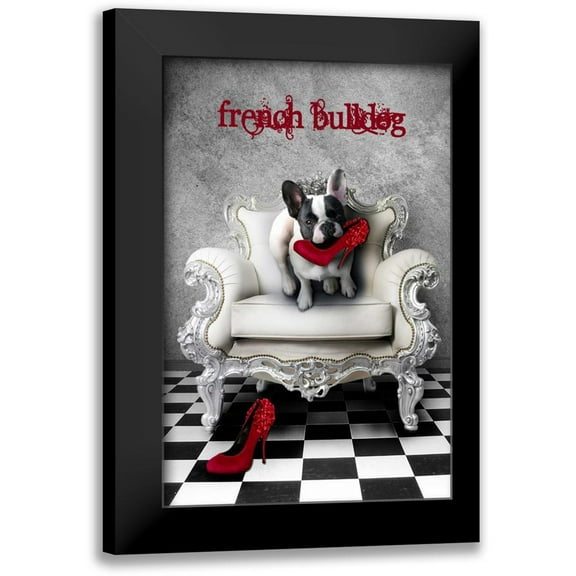 Babette 11x14 Black Modern Framed Museum Art Print Titled - French Bulldog