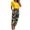 B-Yellow, variant on QUYUON Women's Two Piece Tracksuit Summer Outfits Sets Short Sleeve V-Neck Tops with Sweatpants 2 Piece Outfits Long Pants Sets Workout Sweatsuits Joggers Sets Activewear A-Army Green S