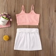 thumbnail image 4 of Kiapeise Toddler Girls Skirt Set Sleeveless Top+Button Skirts Summer Outfits, 4 of 7
