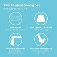 thumbnail image 4 of Intex Two Feature Colored Playground Swing Set w/Trapeze Bar for Kids, Gray, 4 of 11