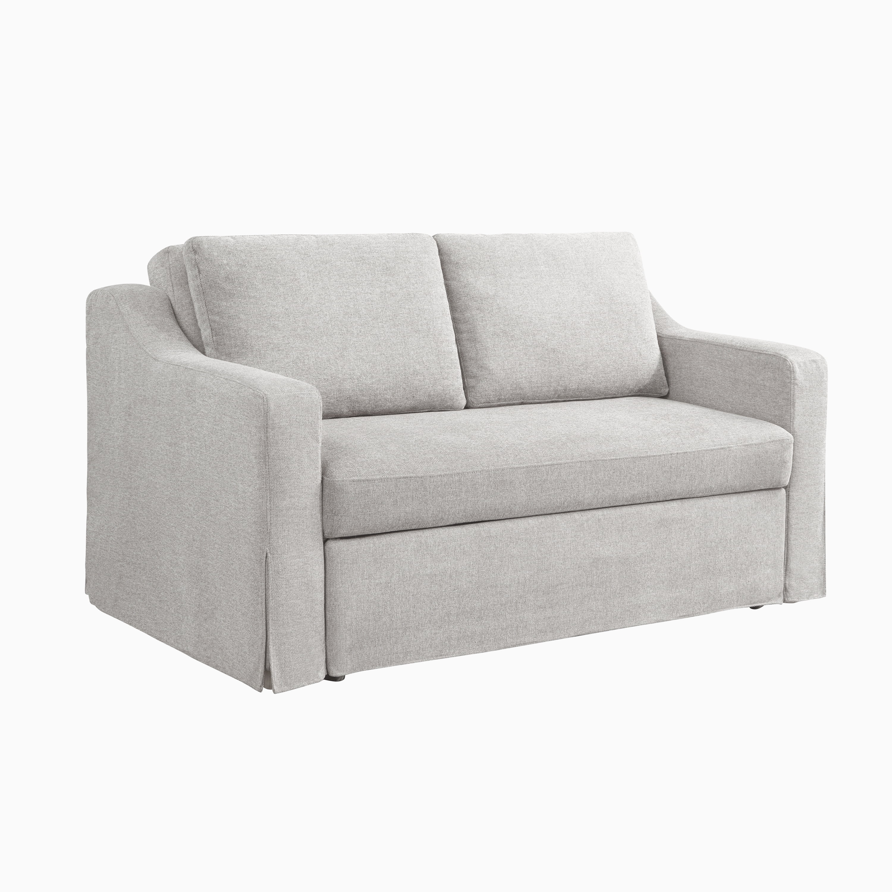 Serta Hanson Modern Style Convertible Loveseat, Linen Fabric