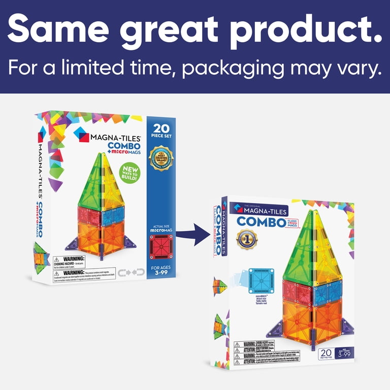MAGNA-TILES Combo 20-Piece Magnetic Construction Set, the Original