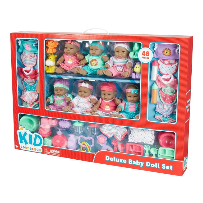 Kid Connection 48 Piece Deluxe Baby Doll Play Set African