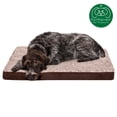 thumbnail image 4 of FurHaven | Deluxe Two-Tone Faux Fur & Suede Full Support Orthopedic Pet Bed for Dogs & Cats, Espresso, Large, 4 of 12