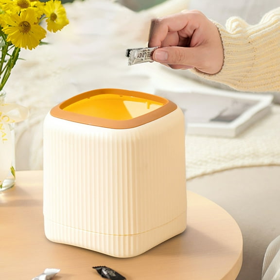 SSZMDLB under $5 Small Trash Can Bin for Desktop Bathroom Bedroom Office Mini Wastebasket without Lid Countertop
