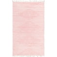 thumbnail image 1 of Unique Loom Chindi Cotton Geometric Striped Rug 5' x 8' Rectangle Pink/Ivory, 1 of 2